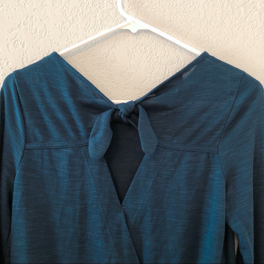 Teal long sleeve top